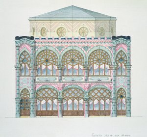 Elewacja Cafe-Koncertu, z folio projektów, ok.1870